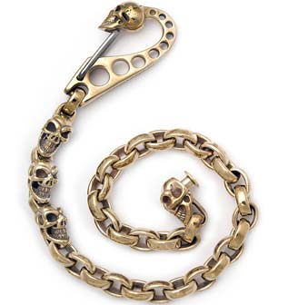 2000 Clip w/3 GLS /Chain Links (Bronze) VS w/Ring 16.5 inch