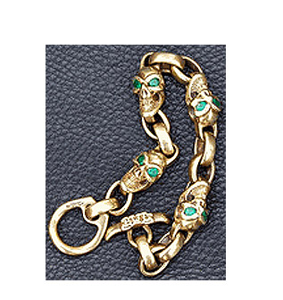 22k GLS Bracelet w/Emeralds