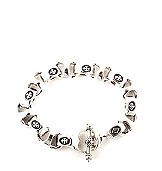"C" Cross Bracelet w/stone T-Bar Ltd 99