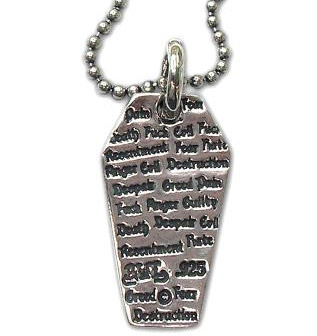 Love & Hate Coffin Dog Tag