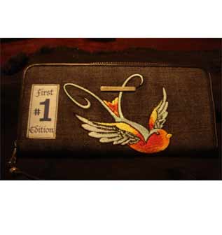 Zipper Wallet Sparrow w/#1 Tag