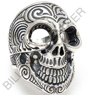 Traibal Graffiti Master Skull Ring