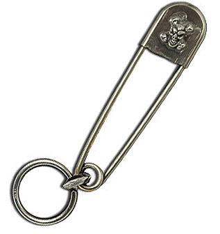 Safty Pin Skull & Crossbone