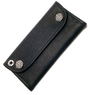 Large Currency - Flat Black Italian Leather Out,Plonger In Large Currency - Flat Black Italian Leather Out,Plonger In