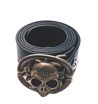 Bronze BWL Skull Buckle