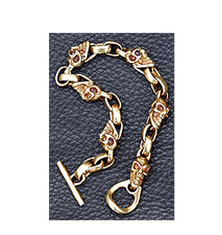 22k Good Luck Skull Bracelet