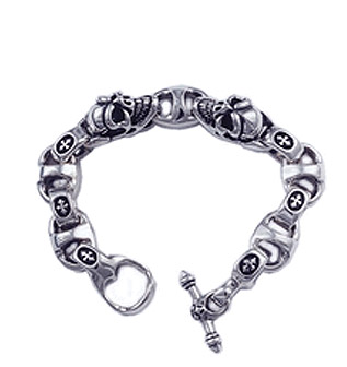 Good Luck Skull w/ "C" Cross Bracelet