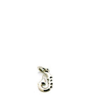 Fish Hook Charm w/Leather Lace