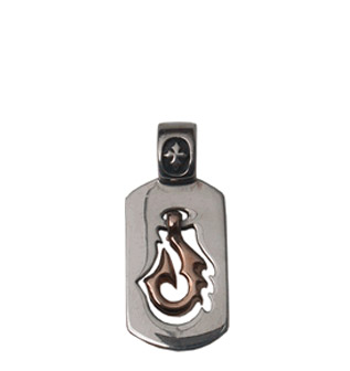 Floating Fish Hook Dog Tag w/18k Hook