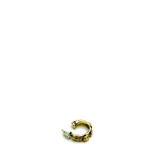 Small Solid Gold Cross Hoop