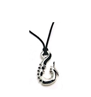Fish Hook w/Leather Lace