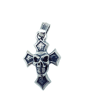 "C" Cross w/Good Luck Skull