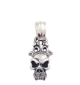 Half Skull w/Crown Pendant
