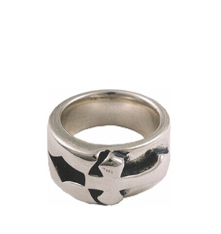 Inlaid Cross Ring