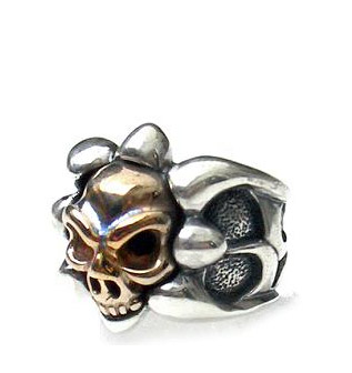 Tribal Band w/18k Skull Ring