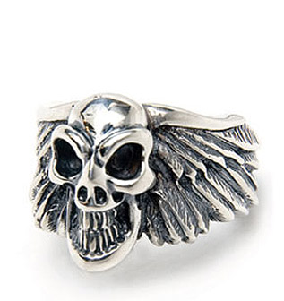 Wing w/Good Luck Skull Ring Wing w/Good Luck Skull Ring