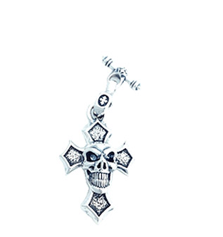 "C" Cross w/Good Luck Skull