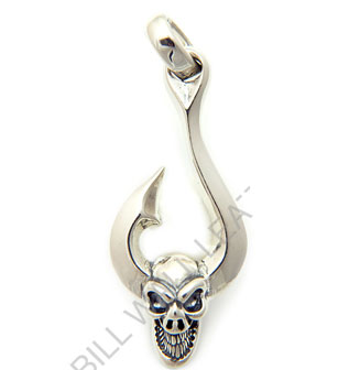 Fish Hook with Good Luck Skull